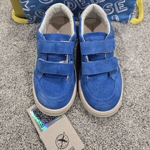 Blue Kids Shoes with Velcro Straps